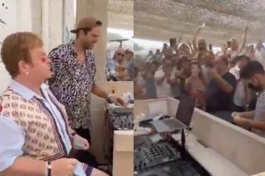 Elton John sorprende a fans con 'palomazo' en restaurante
