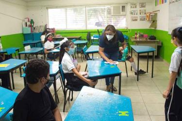Alumnos de la primaria Hermanos Flores Magón retomaron clases presenciales/Cuartoscuro