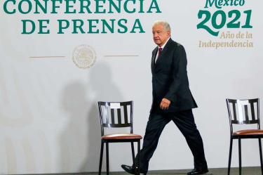 El presidente Andrés Manuel López Obrador durante su conferencia en Palacio Nacional. Foto: Cuartoscuro