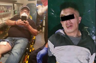 Los sospechosos le exigieron sus pertenencias al conductor, quien intentó dar marcha al vehículo. Foto: Especial