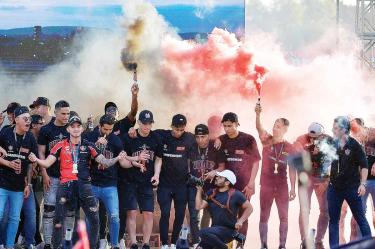 El Atlas celebró y de pasó se burló de su rival odiado, las Chivas. Foto: Mexsport