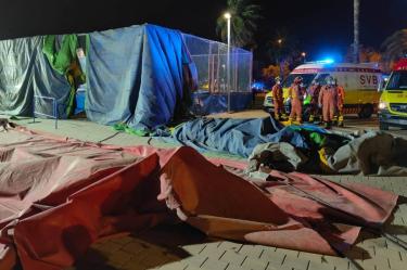 Niña muere en España al volarse un castillo inflable