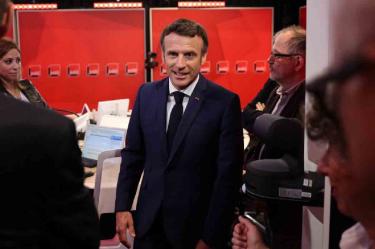 Macron ha defendido los esfuerzos diplomáticos y ha dicho que "Europa debe estar alrededor de la mesa". foto afp