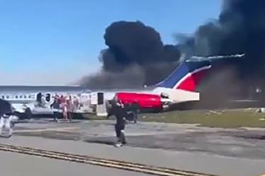 incendio avion miami
