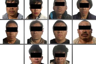 Detenido con los ojos cubiertos