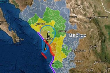 EN VIVO trayectoria del huracán Orlene hoy 3 de otubre de 2022.