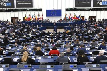 Sesión del Parlamento Europeo. (AFP)