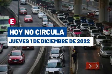 Hoy No Circula jueves 1 de diciembre de 2022 