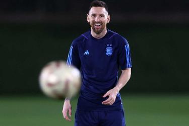 Lionel Messi se prepara para la Final ante Francia.