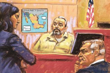 Edgar Veytia, durante el juicio a Genaro García Luna. Foto: Reuters