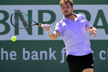 Wawrinka en partido de Indian Wells ante Rune.