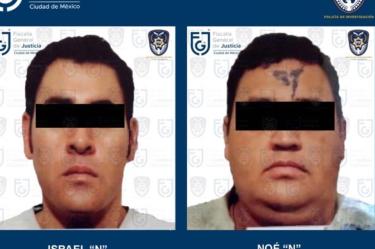 Los hermanos Israel y Noé Cañas Ovalle, presuntos integrantes de la banda de secuestradores 'La Flor'.