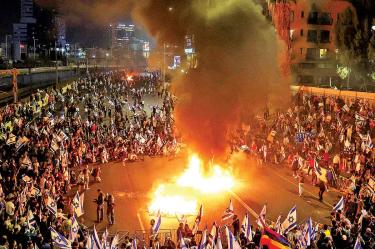 Manisfestaciones en Tel Aviv