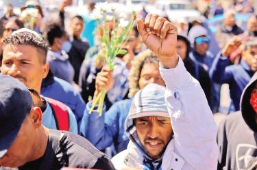 Protestan migrantes