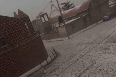 Calles con granizo