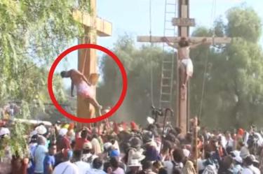 El actor se desmayó durante la pasión de cristo 