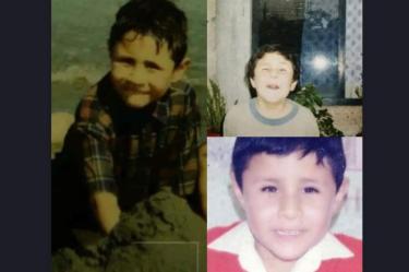Tres fotos de Carlos de niño