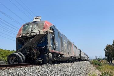 El ferrocarril se descarriló durante el mediodía del miércoles. (Especial)