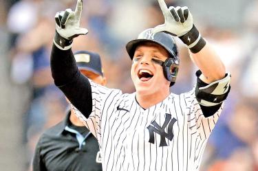 Harrison Bader, beisbolista de los Yankees.