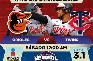 Orioles vs Twins por Imagen Televisión.