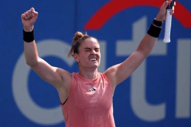 Maria Sakkari celebra triunfo en Abierto de Washington.