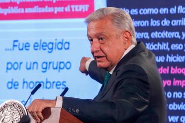 López Obrador en Palacio Nacional