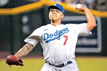 Julio Urías, pitcher mexicano.