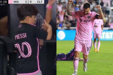 Bailecito de hijo de Messi