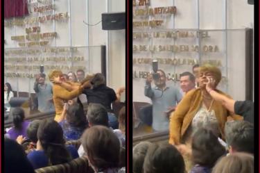 VIDEO: Reporteras se agarran a golpes y jaloneos en Congreso de Sonora