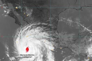 EN VIVO: 'Norma' se convierte en huracán categoría 1
