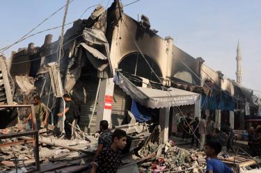 Bombardeo contra Franja de Gaza por Israel. (Reuters)