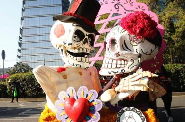 calaveritas en el desfile.