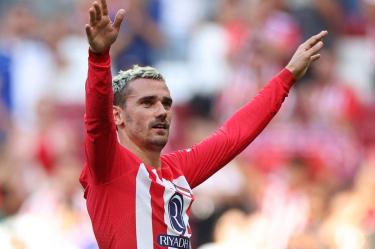 Antoine Griezmann en partido de Atlético de Madrid.