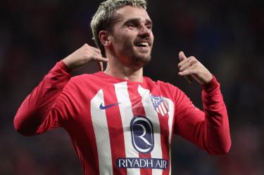 Antoine Griezmann en partido del Atlético de Madrid Vs Villarreal.