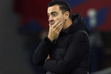 Xavi Hernández con semblante serio.