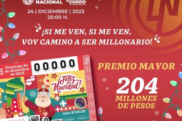Resultados Loteria Nacional del Gran Sorteo Gordo 222 del 24 de diciembre 2023