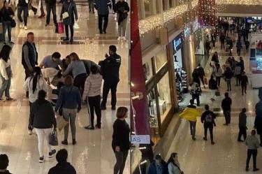 Mujer cacha a su esposo gastando el aguinaldo con la amante en Galerías Metepec