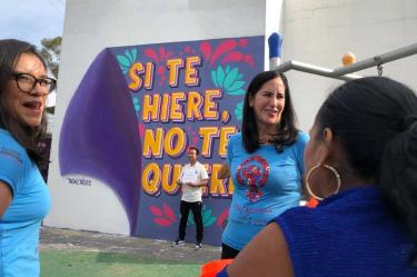 Devela Lía Limón dos murales vs violencia de género
