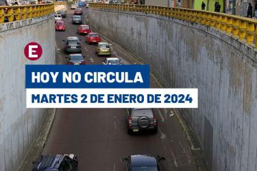 Hoy No Circula del 2 de enero del 2024.