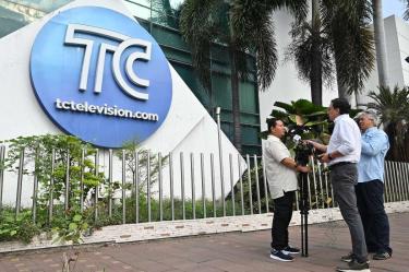 Sede de los estudios de TC Televisión. (AFP)