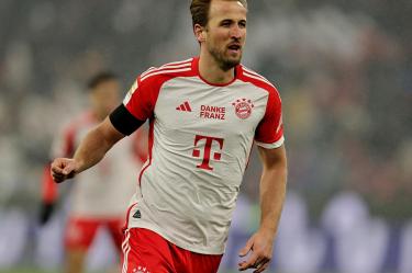 Harry Kane celebra gol con Bayern Múnich ante Hoffenheim.