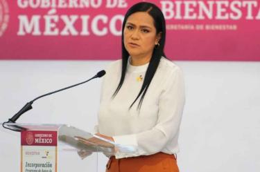 secretaria de Bienestar, Ariadna Montiel Reyes.