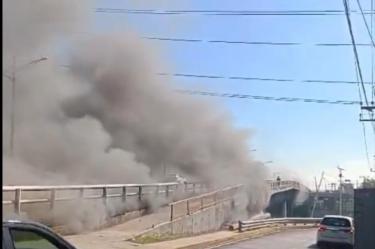 Incendio en Periférico y Gran Canal.