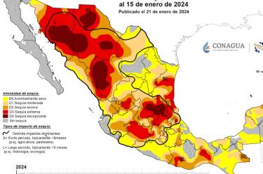 Mapa de sequía de México