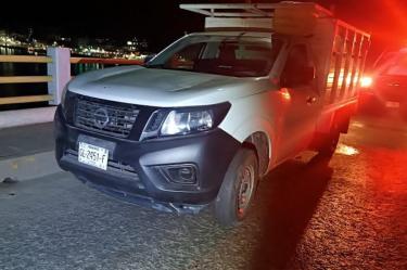 Camioneta con los cuerpos en Tuxpan