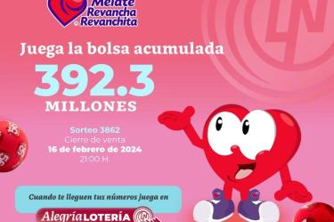 Resultados del Sorteo Melate del 16 de febrero de 2024