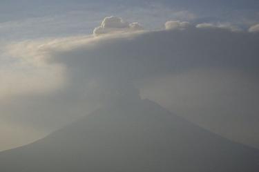 Actividad del volcán Popocatépetl.