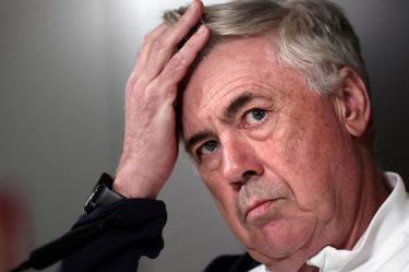 Carlo Ancelotti en conferencia de prensa.