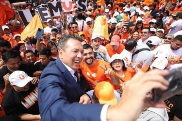 El candidato a la gobernatura de Jalisco por Movimiento Ciudadano, Pablo Lemus