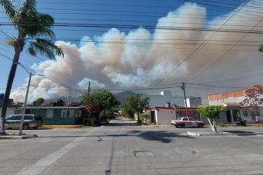 Imágen de incendio forestal en veracruz